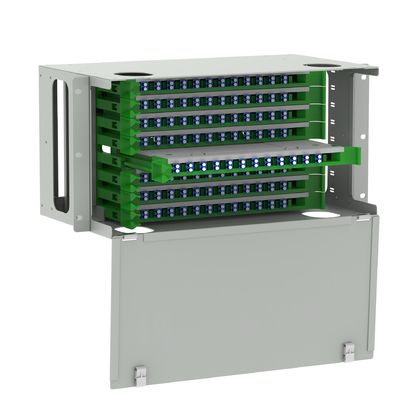 Patchpanel di distribuzione della fibra ottica tipo LC bianco a 96 porte per apparecchiature a fibra ottica
