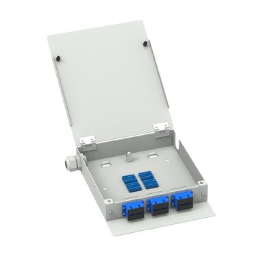 12 Core SC UPC Fiber Optic Terminal Box per rete FTTX in acciaio laminato a freddo