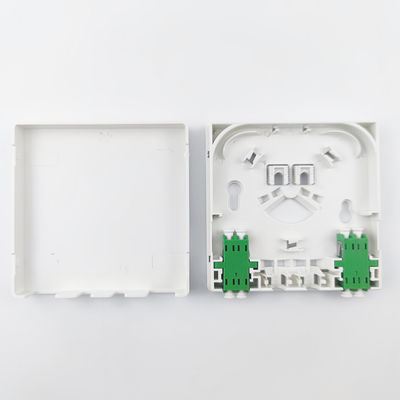 2 Core LC APC Plastic Faceplate Fiber Optic Socket Panel per interni in rete FTTH