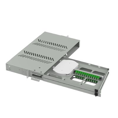 Quadro di distribuzione subottico 24 porte LC APC Swing Tipo 19 pollici pannello di patch in fibra ottica