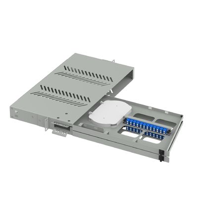 24 porte LC UPC Swing Type Fiber Optic Patch Panel per telaio di distribuzione sub-ottico