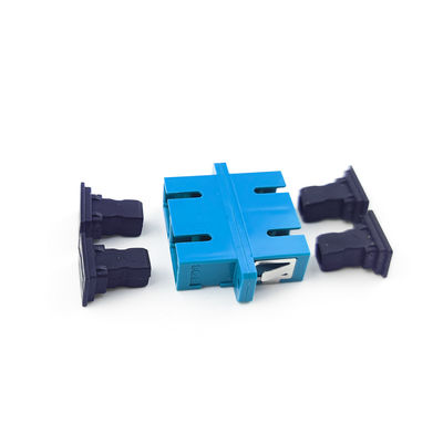 FTTH SC Adapter in fibra ottica con materiale PBT UPC Eared Dustproof Duplex Coupler