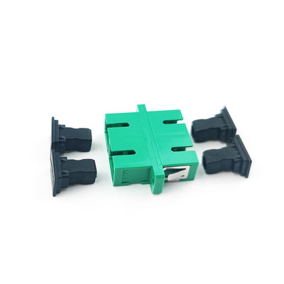 Accoppiatore duplex antipolvere SC APC con connessione attiva in fibra ottica verde a due porte
