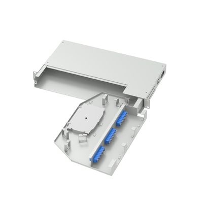 24 nuclei attrezzature in fibra ottica 19 pollici pannello di patch oscillante tipo LC UPC per FTTX ODN