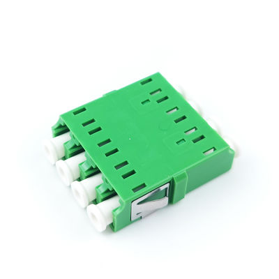 4 porte LC verde APC Adaptore a fibra ottica Accoppiatore quadrato senza orecchie per prestazioni FTTH
