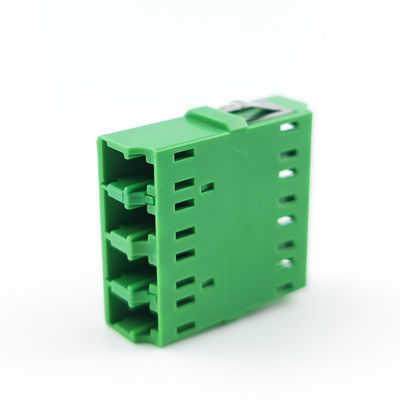 4 porte LC verde APC Adaptore a fibra ottica Accoppiatore quadrato senza orecchie per prestazioni FTTH