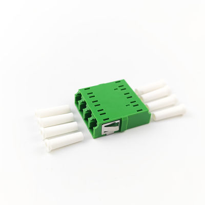 4 porte LC verde APC Adaptore a fibra ottica Accoppiatore quadrato senza orecchie per prestazioni FTTH