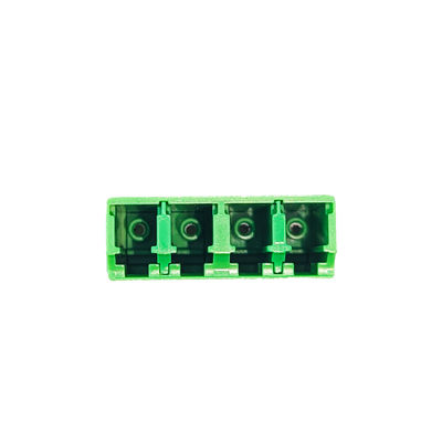 4 porte LC verde APC Adaptore a fibra ottica Accoppiatore quadrato senza orecchie per prestazioni FTTH