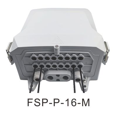 16 Core Outdoor Fiber Optic Terminal Distribution Box per cavo a goccia e cavo principale