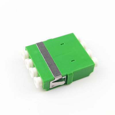 4 porte LC verde APC Adaptore a fibra ottica Accoppiatore quadrato senza orecchie per prestazioni FTTH