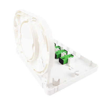 SC Connector 4 Core Plastic Fiber Optic Faceplate Socket Panel per reti FTTH 5