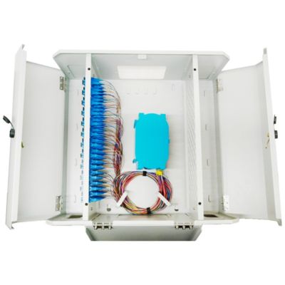 SC FC LC Connectors 96 Ports FTTH Fiber Optic Distribution Box per la terminazione del metallo FTTX