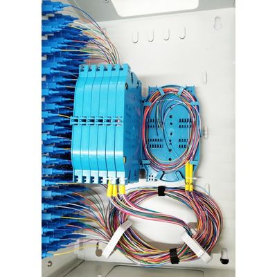 SC FC LC Connectors 96 Ports FTTH Fiber Optic Distribution Box per la terminazione del metallo FTTX