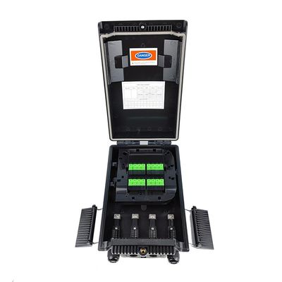 16 Cores Splitters Fibra di distribuzione terminale ottico per muro di rete / monte polo