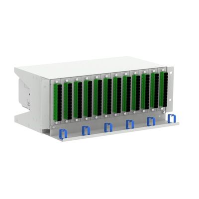 Grigio RAL 7035 4U 144 core 19 pollici Fibra Ottica Patch Panel Sub ODF con 3