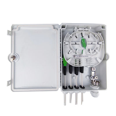 Box di distribuzione a fibra ottica montata a palo di parete per rete FTTH IP65 Outdoor 8 Core