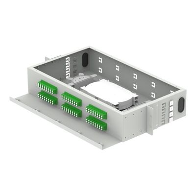 FTTH 96 Core Capacity Patch Panel 19 Inch Optical Distribution Frame con LC