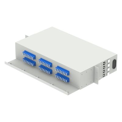 FTTH 96 Core Capacity Patch Panel 19 Inch Optical Distribution Frame con LC