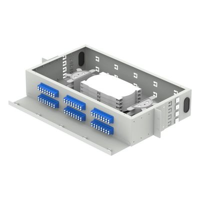 FTTH 96 Core Capacity Patch Panel 19 Inch Optical Distribution Frame con LC