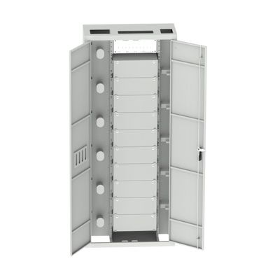 Acciaio laminato a freddo 19 pollici Patchpanel Interiore Fibra Ottica Distribuzione Quadro ODF