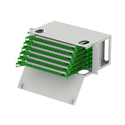 Acciaio laminato a freddo 19 pollici Patchpanel Interiore Fibra Ottica Distribuzione Quadro ODF
