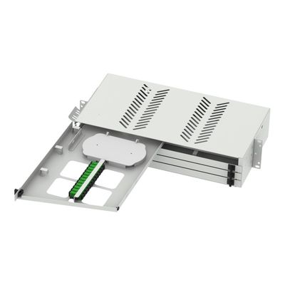 19 pollici Fibra ottica Patch Panel Sub ODF con connettori SC LC e acciaio laminato a freddo