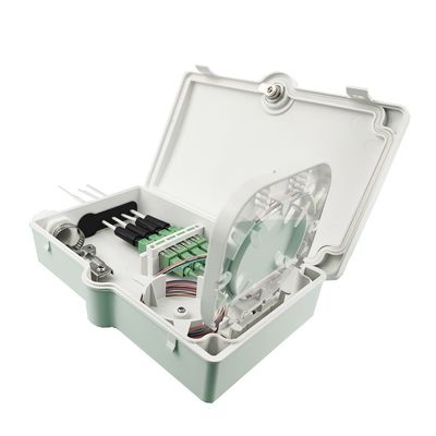 FTTH IP65 Outdoor 4 Core Fiber Optic Termination Box con connettore SC montato a parete Grigio