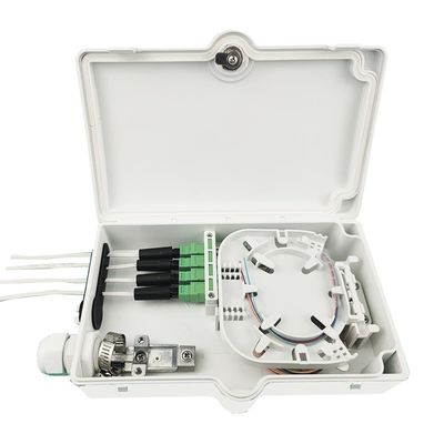 FTTH IP65 Outdoor 4 Core Fiber Optic Termination Box con connettore SC montato a parete Grigio