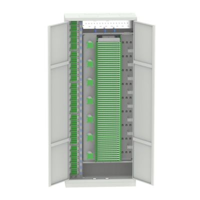 Cornice di distribuzione in fibra ottica montata su scaffale per interni SC/FC da 19 pollici di colore grigio