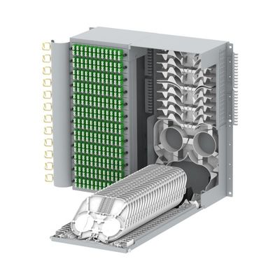 576 Core High Density Flip Down 19 Inch Fiber Optic Patch Panel per rete LAN cablata