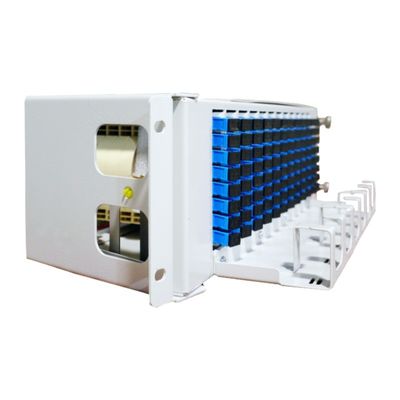 5 Time Gray 96cores 19 Inch Flip down Fiber Optic Patchpanel per attrezzature ottiche