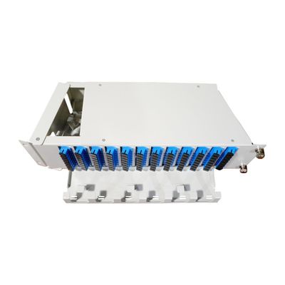 5 Time Gray 96cores 19 Inch Flip down Fiber Optic Patchpanel per attrezzature ottiche