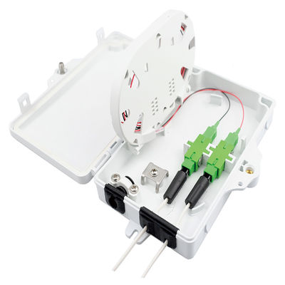 Accesso alla rete di distribuzione esterno FTTH IP65 Fibra ottica Termination Box 2 Core PC ABS