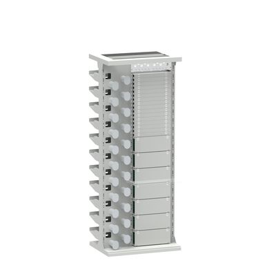 Finitura in argento resistente 47U ODF Rack Cabinet per reti interne FTTH FTTX Tray caricato