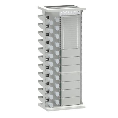 Finitura in argento resistente 47U ODF Rack Cabinet per reti interne FTTH FTTX Tray caricato
