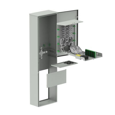 Tavola di acciaio laminato a freddo IP65 Gabinetto per telecomunicazioni all'aperto per la distribuzione di fibre ottiche a densità