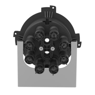 8 porte di chiusura di splice in fibra ottica preconnessa per applicazioni FTTX in nero