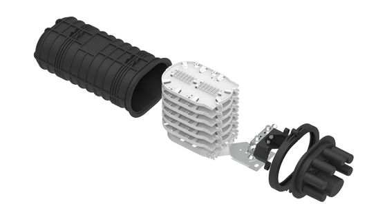 3- Casella comune per cavi a chiusura a fibra ottica a 288 nuclei neri per reti FTTH