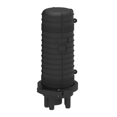 Black 192 Core Fibre Optic Splice Closure Cable Joint Enclosure per progetti FTTH di rete