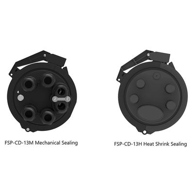 Black 192 Core Fibre Optic Splice Closure Cable Joint Enclosure per progetti FTTH di rete