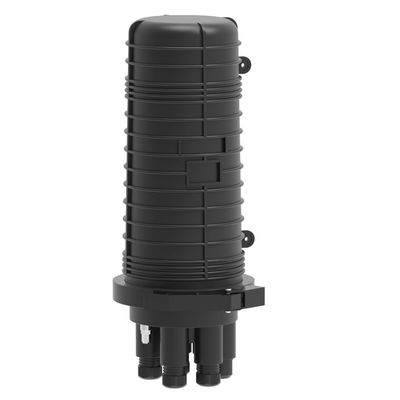Black 192 Core Fibre Optic Splice Closure Cable Joint Enclosure per progetti FTTH di rete