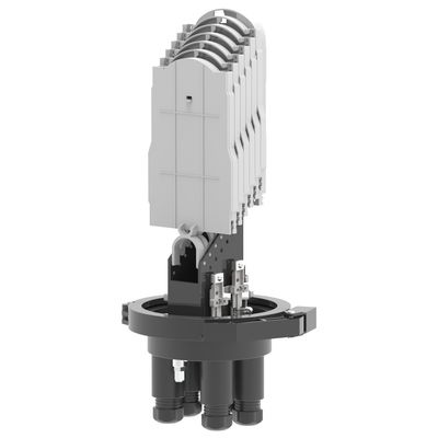 Black 192 Core Fibre Optic Splice Closure Cable Joint Enclosure per progetti FTTH di rete
