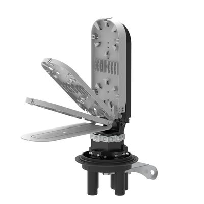 Fibra di fusione Splicer 96 Core Black Cable Joint Closure per applicazioni FTTH di rete