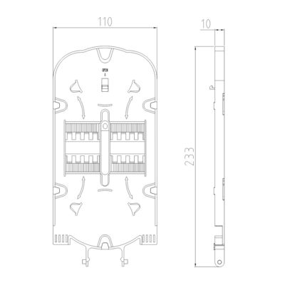 24 vassoio di chiusura per la distribuzione di splice in fibra ottica per le reti FTTX in rete ODN