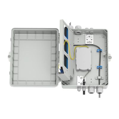 Casella di distribuzione in fibra ottica a 4 porte grigia IP65 impermeabile per esterni nel modello di rete
