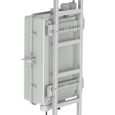Casella di distribuzione in fibra ottica a 4 porte grigia IP65 impermeabile per esterni nel modello di rete