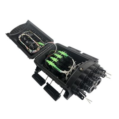 Cassa di terminazione a fibra ottica per applicazioni aeree FTTH IP65 con 8 nuclei montato su palo di parete