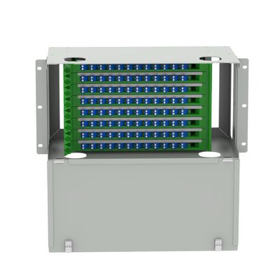 Patchpanel di distribuzione della fibra ottica tipo LC bianco a 96 porte per apparecchiature a fibra ottica