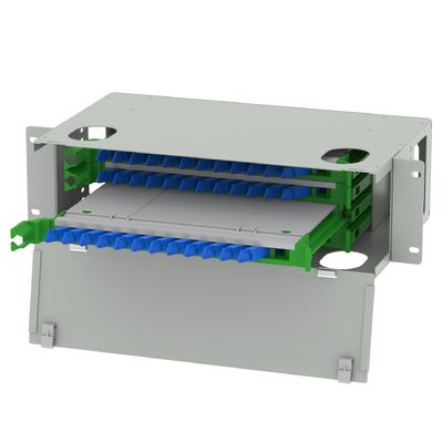 E2K Tipo 48 Ports Fiber Optic Distribution Patchpanel in bianco per applicazioni FTTX