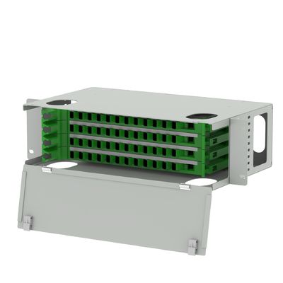 SC UPC Connector 48 Ports Fiber Distribution Patch Panel per la rete ODF interna FTTH